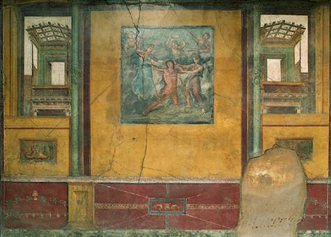 <p><span><em>House of the Vetii</em>, Pompeii, frescoes completed</span></p><p style="text-align: left;"><span>between 62 and 79 C.E.</span></p>