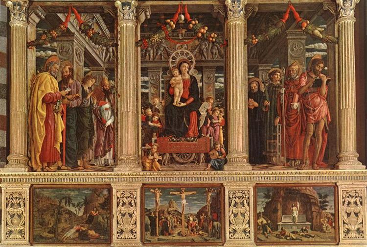<p>Andrea Mantegna, tempera on panel</p>