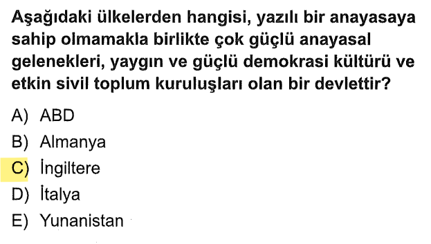 <p>İngiltere, tek bir kitapta toplanmış yazılı bir anayasası olmasa da köklü gelenekleriyle yönetilen güçlü bir demokrasi ülkesidir.</p>