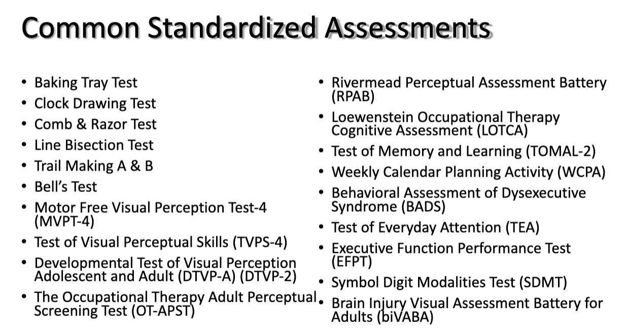 <p>Depth perception- stereo fly test</p><p>suppression- ability to disregard info from one eye through natural adaptation to make sense of info received</p><ul><li><p>frequently following prolonged double vision. red/green activities</p></li></ul><p></p>