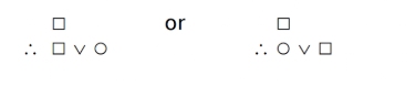<ul><li><p>for disjunction</p></li></ul><p></p>