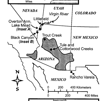 <p>What was the general region of interest for relict leopard frogs?</p>