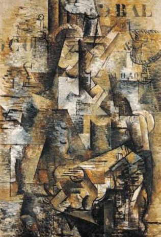 <p>Georges Braque, The Portuguese, 1911 - Analytic Cubism</p>