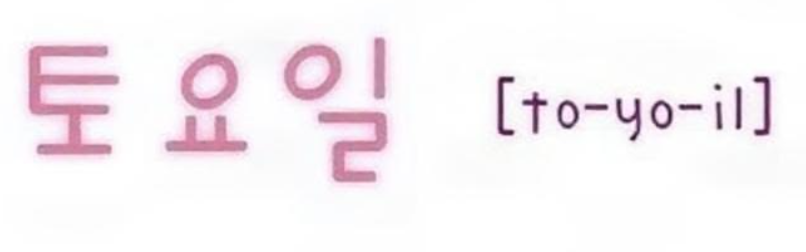 <p>토요일</p>