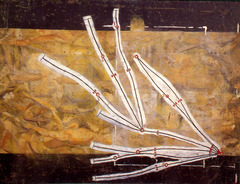 <p>-dada</p><p>Marcel Duchamp</p><p>-made up a word</p><p>-wanted to convey the idea of stopping</p><p>-dropped wax and then drew lines to connect them</p><p>-automatism</p>