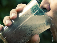 <p>(v) contaminate</p><p>(n) contamination</p><p>= pollution (water)</p><p>pose a health rish</p>