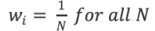 <p>every stock is allocated the same amount of funds and has the same portfolio weight</p>