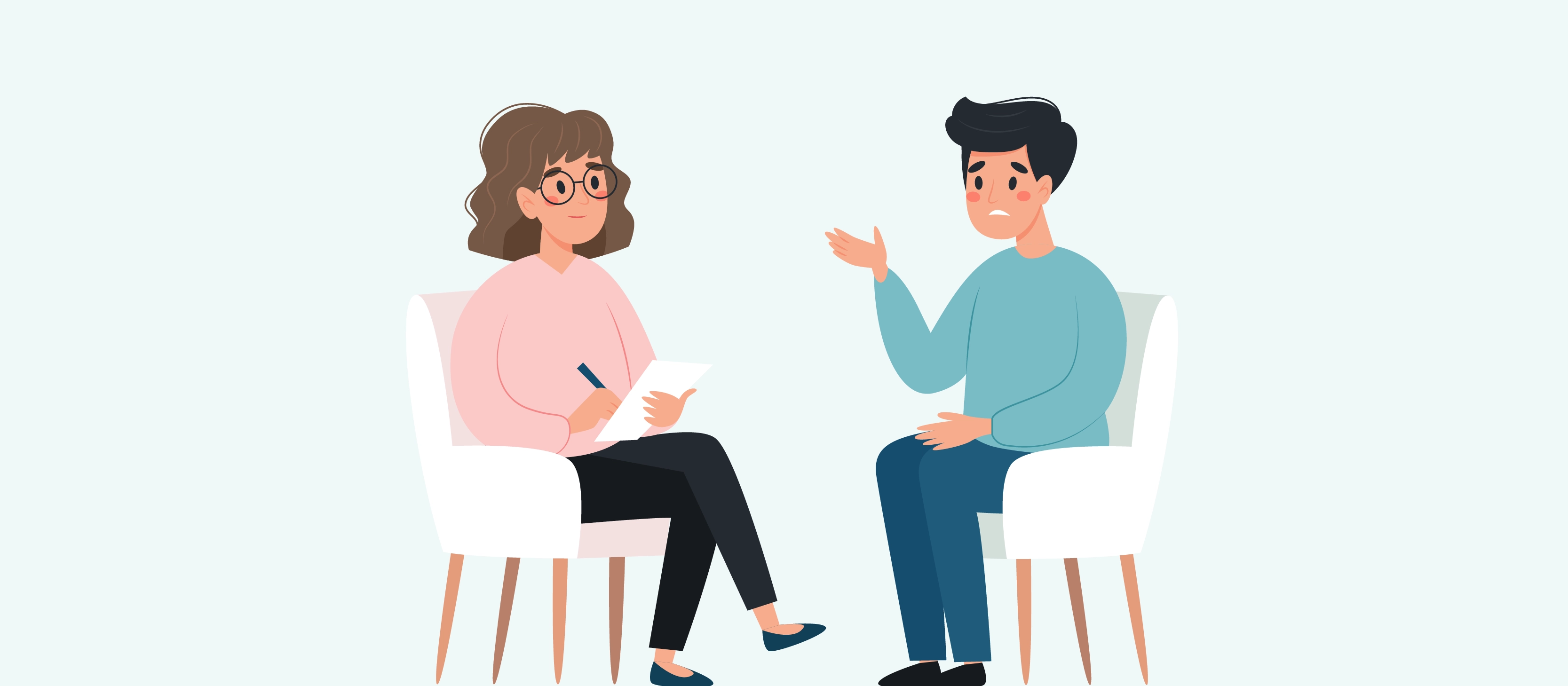 <p>Treatment using structured conversation with a trained mental-health professional</p>