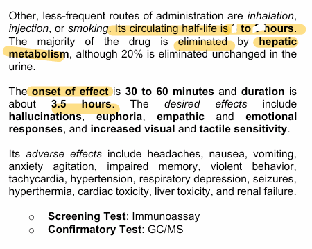<p><strong><u>Toxicology of therapeutic drugs : MDMA</u></strong></p>