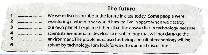 <p>Find the extra word: (6) I am look forward to our next discussion.</p>