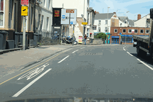 <p>You're driving on a road that has a cycle lane. What does it mean if the lane is marked by a broken white line?</p>