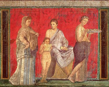 <p><span>Dionysian Cult Cycle at the Villa of Mysteries, Pompeii (before 79 C.E.)</span></p>