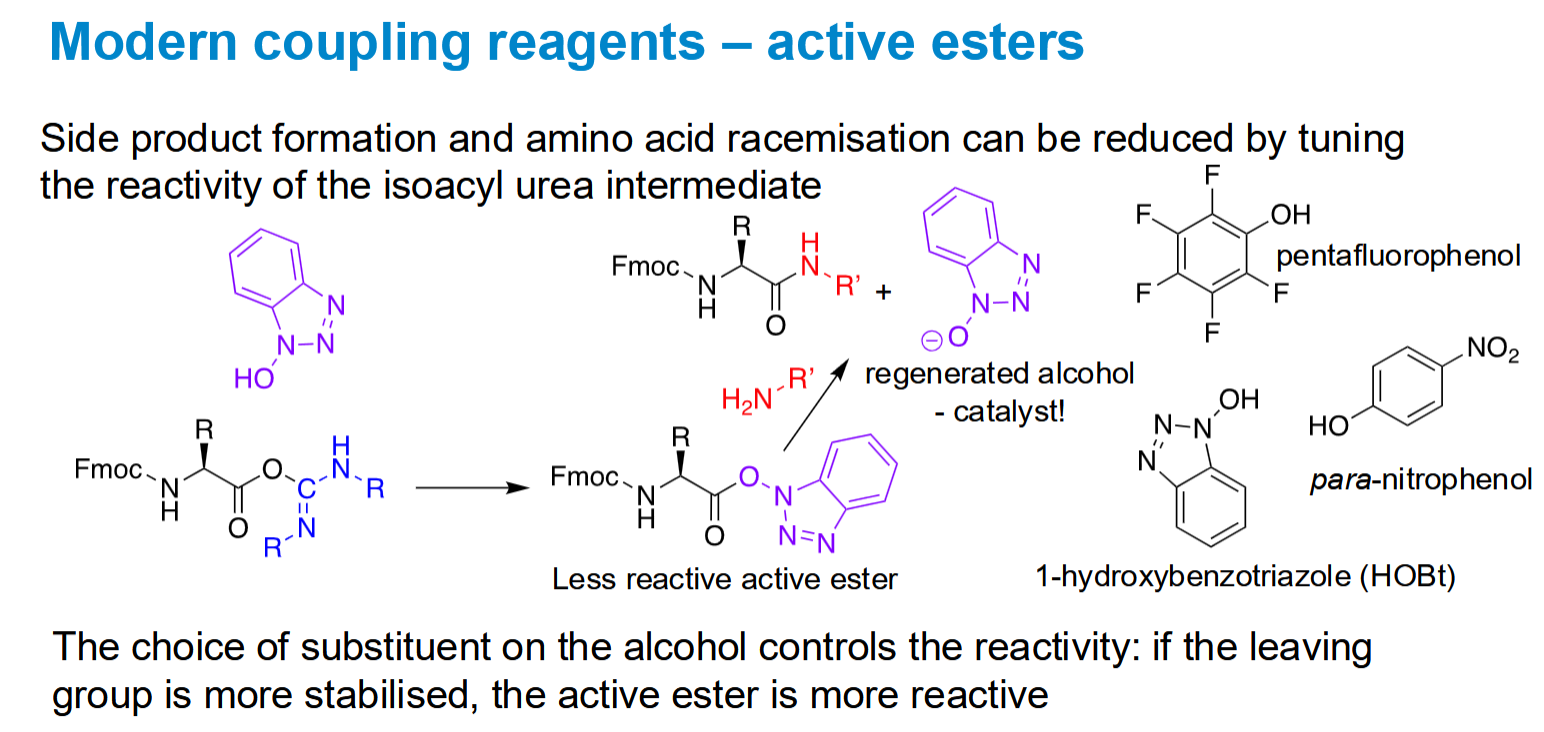 <p>Catlytic alcohols can help reduce side product formation</p>