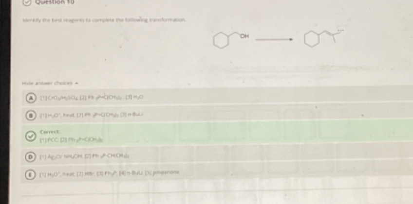 <p>Best reagent?</p>