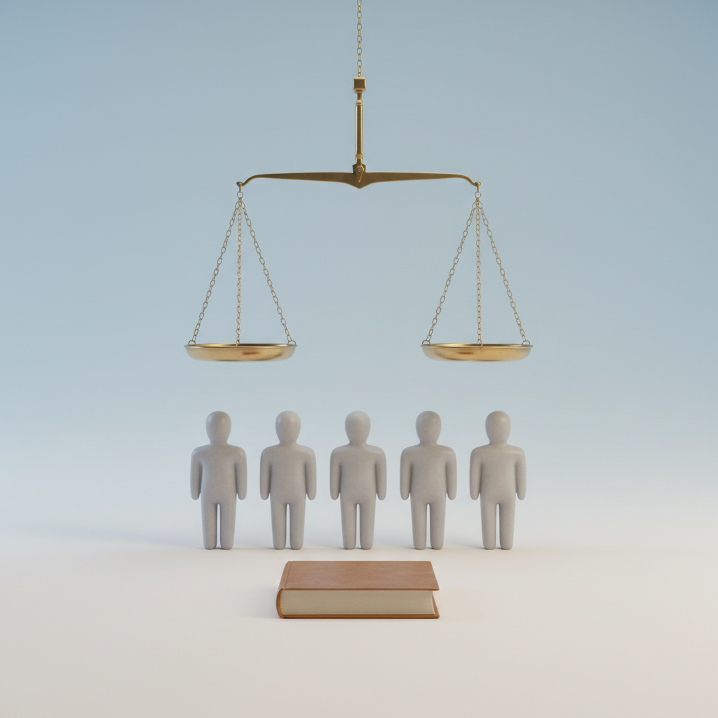 <p>The idea that everyone must follow the law and it is fair.</p>