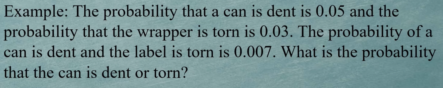 <p>What formula is used for this Addition Rule probability problem? OR formula</p>