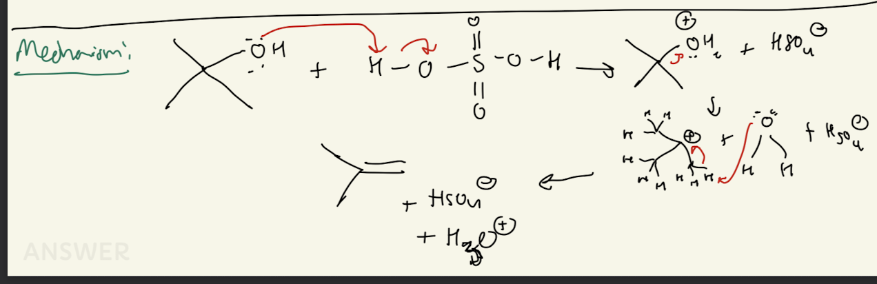 <p>Acid Catalyzed Dehydration</p>