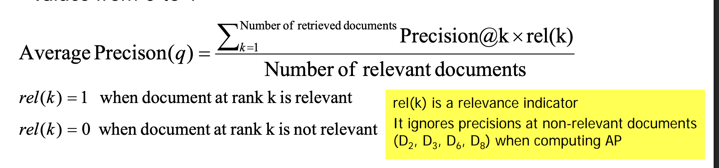 <p>computes the area under the precision-recall curve</p>