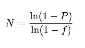 <p>What is this formula and what do N, P and f stand for?</p>