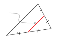 <p>segment that connects the midpoints of two sides of a triangle</p>