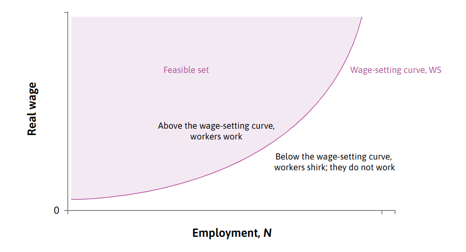 <p>-<em>Working </em>when the level of effort that the firm owners and managers are seen as good enough</p><p>-<em>Shirking </em>when the level of effort is not there.</p>
