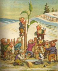 <p>The sapling grows slowly and the gnomes build a fence.</p>