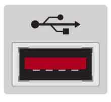 <p>Red USB Ports</p>