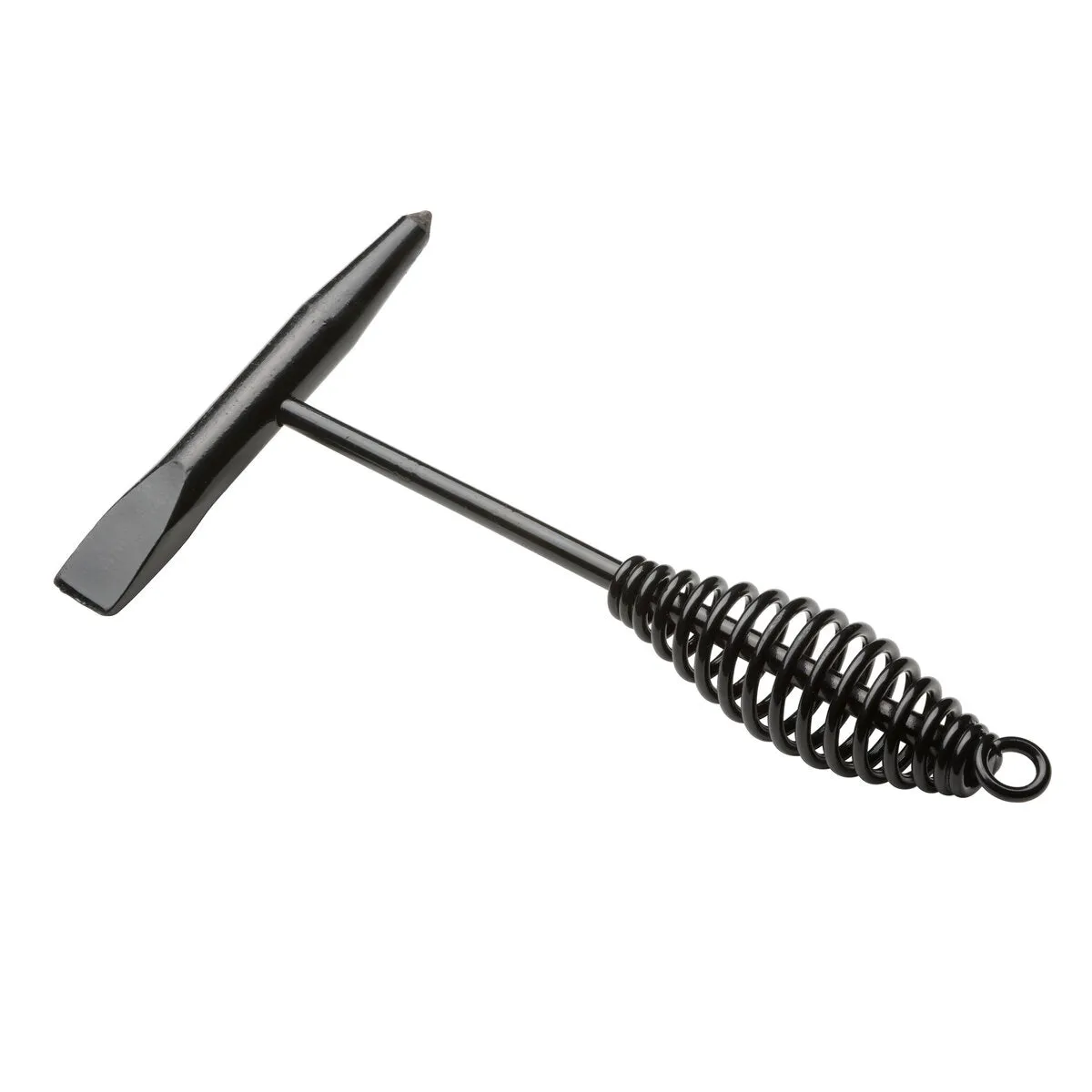 <p>Welding cleanup tool with a pointed and chisel-shaped head used to remove slag and scale from welds; also known as a slag hammer.</p>