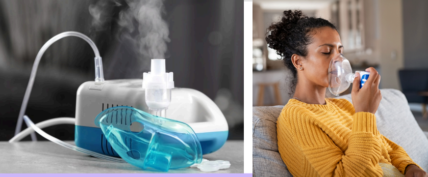 <p><span><span>Delivers aerosolized water or medications to the respiratory tract, lungs, throat, or nose</span></span></p>