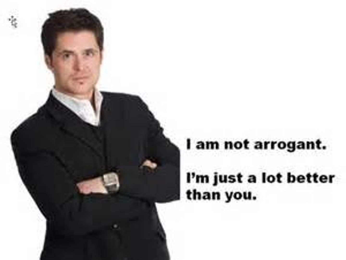 <p>Pompous, self-important</p>