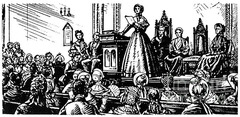 <p>The first organized women's rights conference, which took place at Seneca Falls, New York, in 1848.</p>