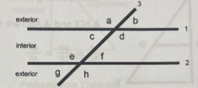 <p>Alternate exterior angles</p>