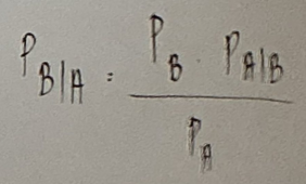 <ul><li><p><mark data-color="#ffffff" style="background-color: rgb(255, 255, 255); color: inherit;">a mathematical formula used to calculate the probability of an event based on new evidence or prior knowledge.</mark> </p></li><li><p>It allows you to update your belief in a hypothesis (the "cause") when a related event (the "evidence") occurs.</p></li></ul><p></p>