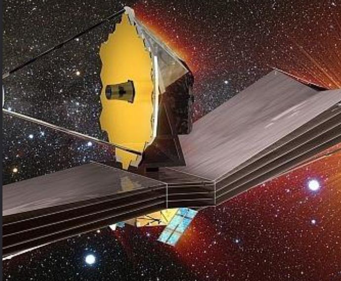 <ul><li><p>orbits the Sun, 1.5 million km from the Earth at what is called the second Lagrange point or L2</p></li><li><p>infrared and largest in space</p></li><li><p>successor of Hubble but not replacement (hubble is optical test)</p></li><li><p>launched dec 2025, NASA x ESA x CSA</p></li></ul><p></p>