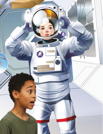<p>ponerse el traje espacial</p>