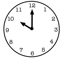 <p>Sono le dieci</p>