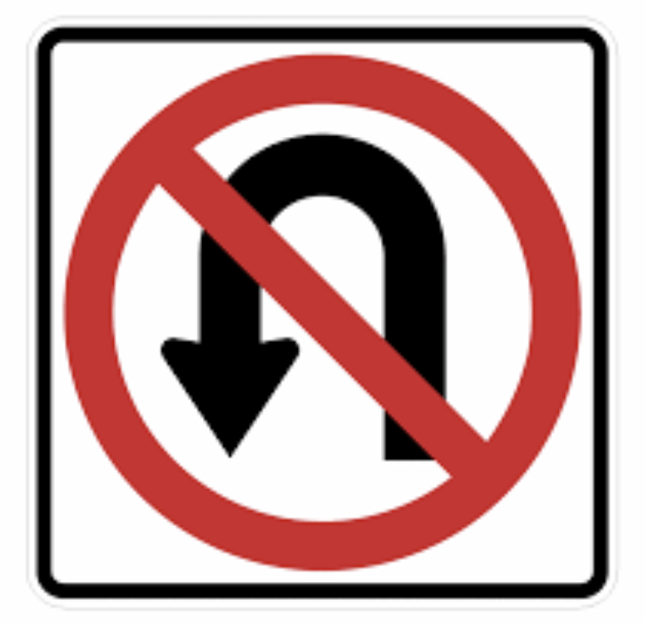 <p>No U-Turn Sign</p>