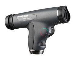<p>what type of ophthalmoscope?</p><p>Wider field of view (~25°).</p><p>Easier to visualize retina, optic disc, vessels, and pathology.</p><p>More expensive but often preferred in primary care for teaching and efficiency.</p>