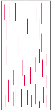 <p>long aspect ratio, along the piece</p>