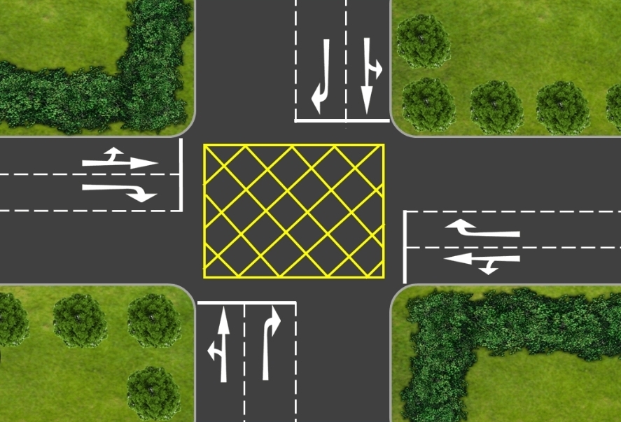 <p>What <u>rules</u> apply to a <strong>box junction</strong>?</p>