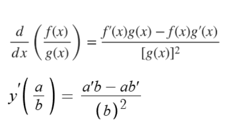 <p>quotient rule</p>