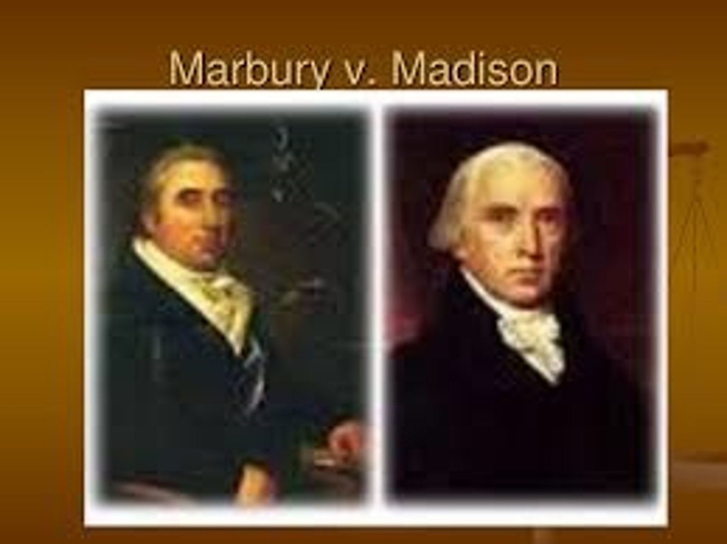 <p>This case establishes the Supreme Court's power of Judicial Review</p>