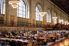 <p>бібліотека</p><p>저는 도서관에서 공부해요. = I study at the library</p><p>도서관에서 책을 빌렸어요. = I borrowed a book from the library</p>