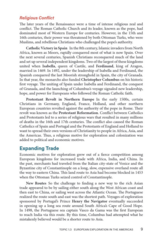 <p>16th-century religious revolt against the Pope, heightening European rivalry to spread competing Christian faiths.</p>