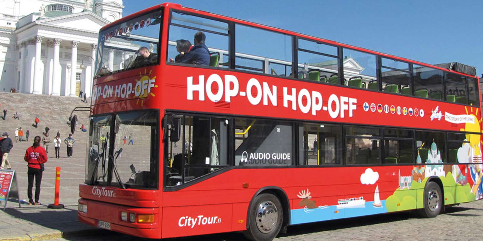 <p>hop on > hop off \ Hop on the bus \ hop on the treadmill</p>