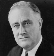 <p>Roosevelt, the President of the United States during the Depression and WWII. He instituted the New Deal. Served from 1933 to 1945, he was the only president in U.S. history to be elected to four terms</p>