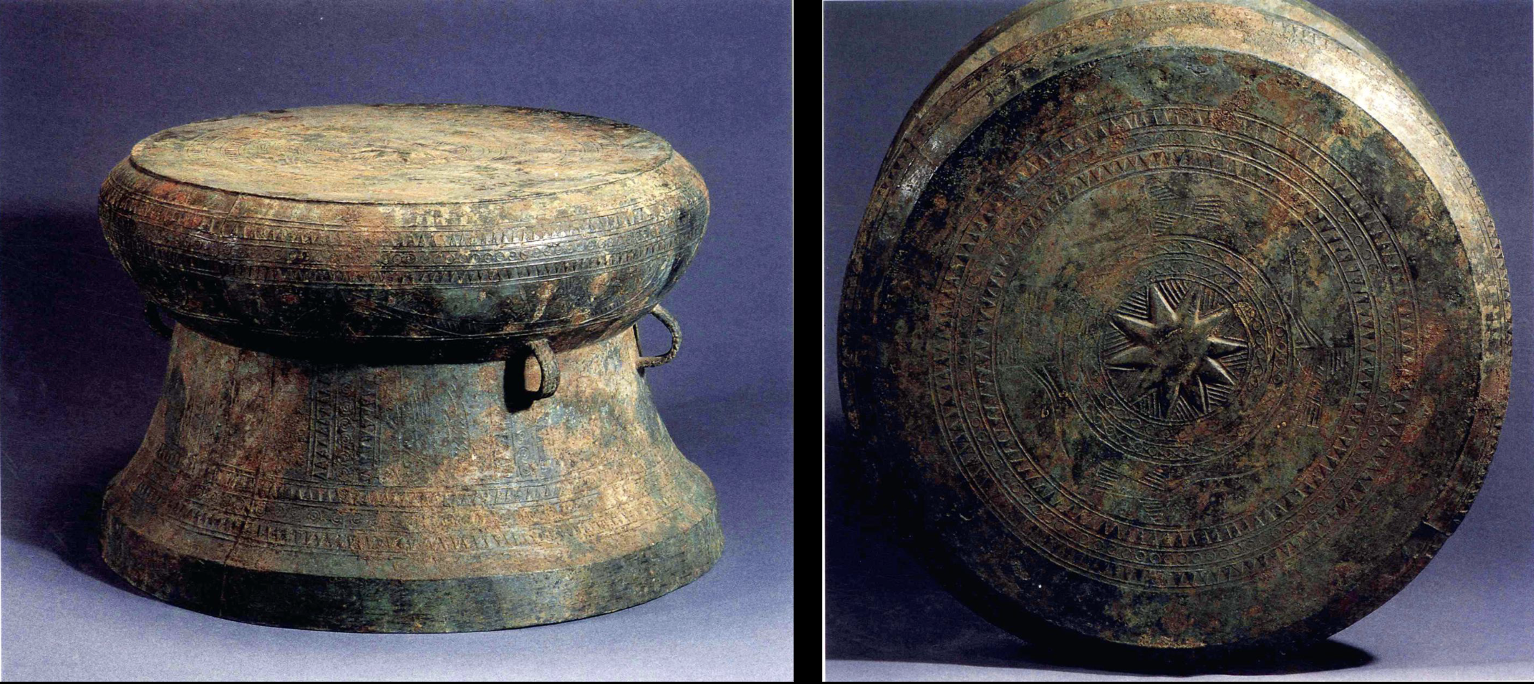 <p>Bronze Drum with Boat Pattern</p>