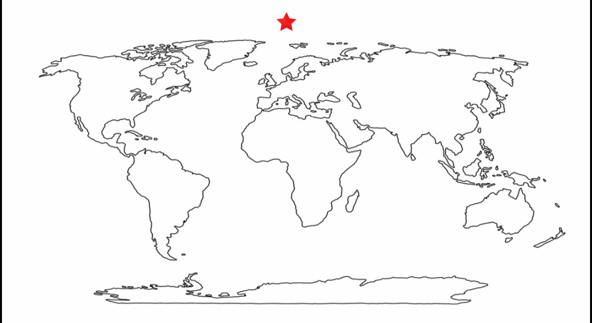 <p>Tip to remember: Top of the map</p>