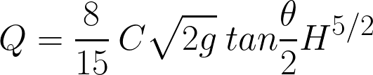<p>or use 1.4H<sup>5/2</sup> when theta is 90<sup>o</sup></p>