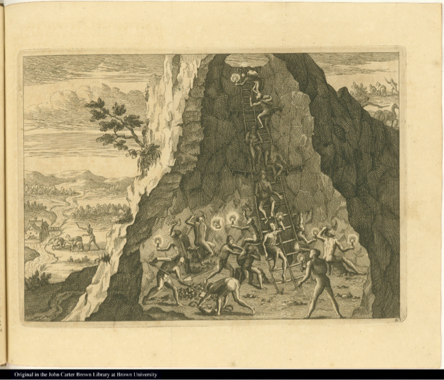 <p><span>Theodore De Bry, Inside the Potosi mine, <em>Americae </em>part 6 (1596), engraving.</span></p>